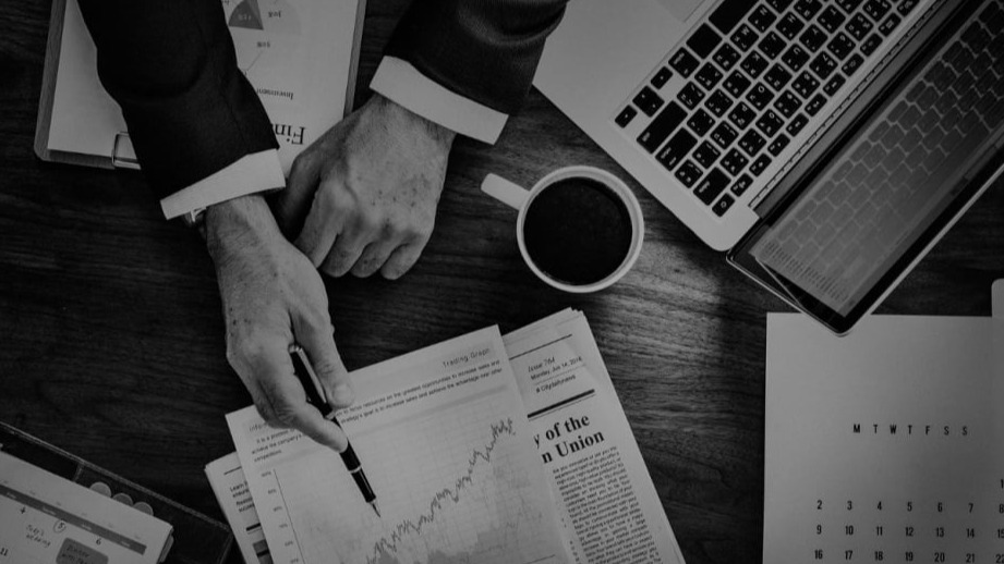 A man doing his paperwork